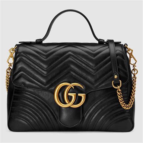 gucci bag black women|Gucci marmont bag black.